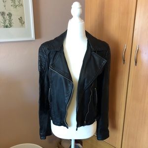 Black leather jacket